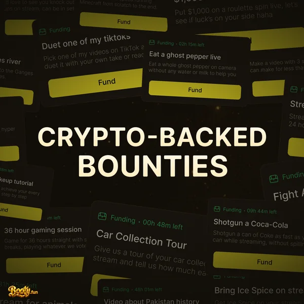 Crypto-backed bounties poster
